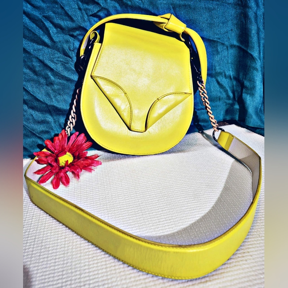 Women's Yellow Leather Daphne Mini Shoulder Bag
